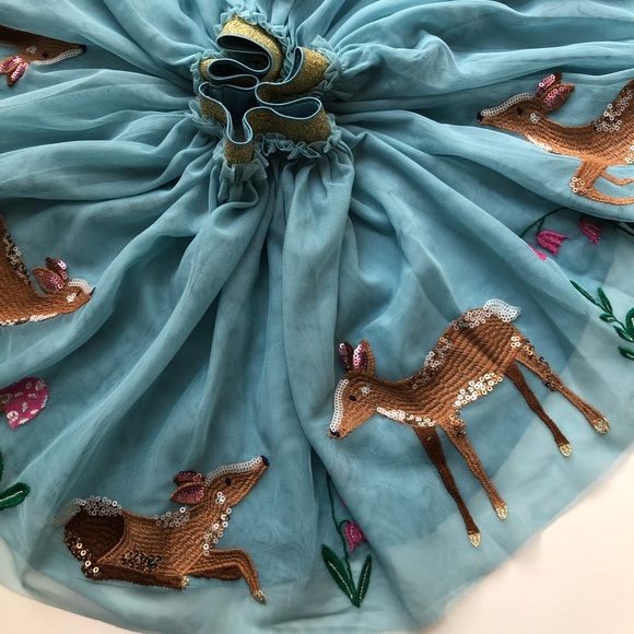 🌸SOLD🐣 HTF NWT mini boden Sequin Appliqué Tulle Skirt - Picture 2 of 15